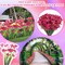 100 Bundles Violet Artificial Flowers – UV Resistant Faux Silk Flowers for Outdoor & Indoor Decor (Rosy)
